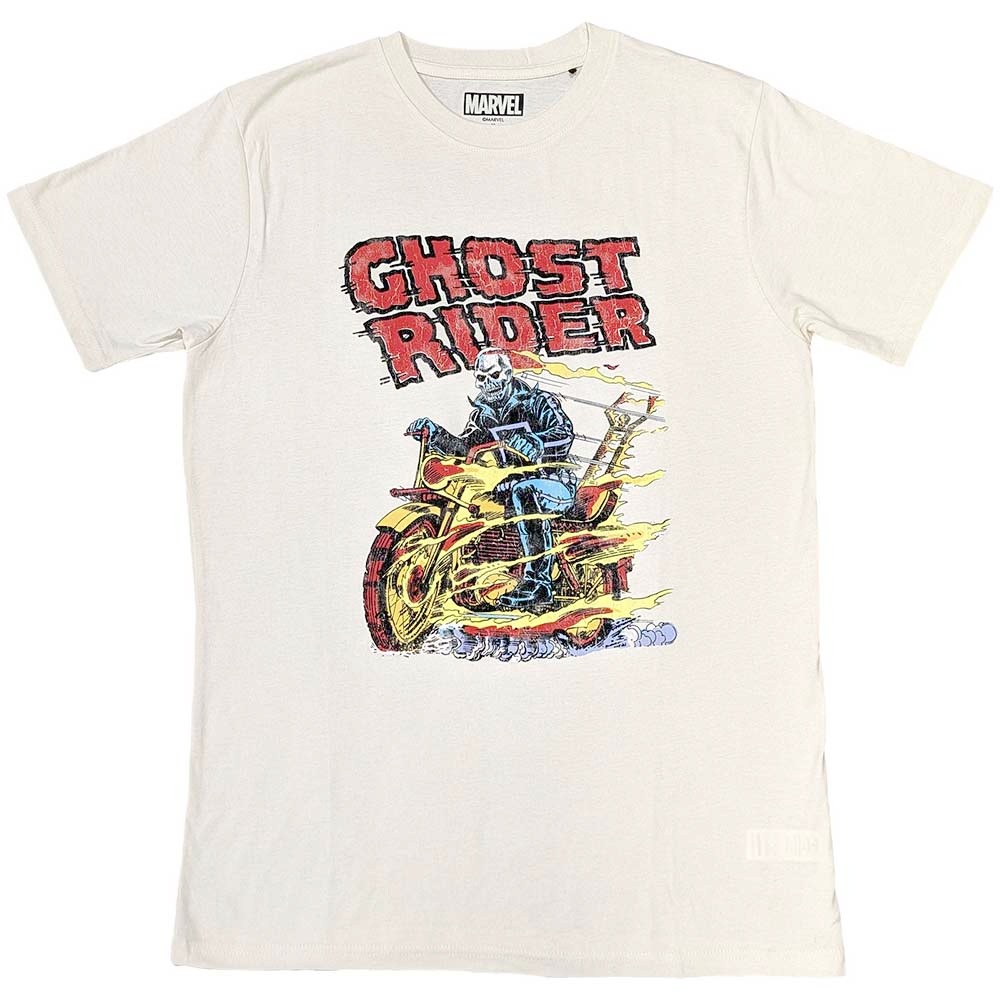 Marvel Ghost Rider - Bike Tshirt Homme - Crème